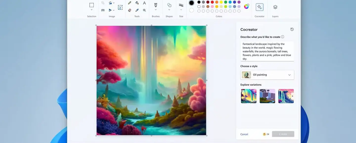 Windows Paint Introduces Generative AI Fill Feature